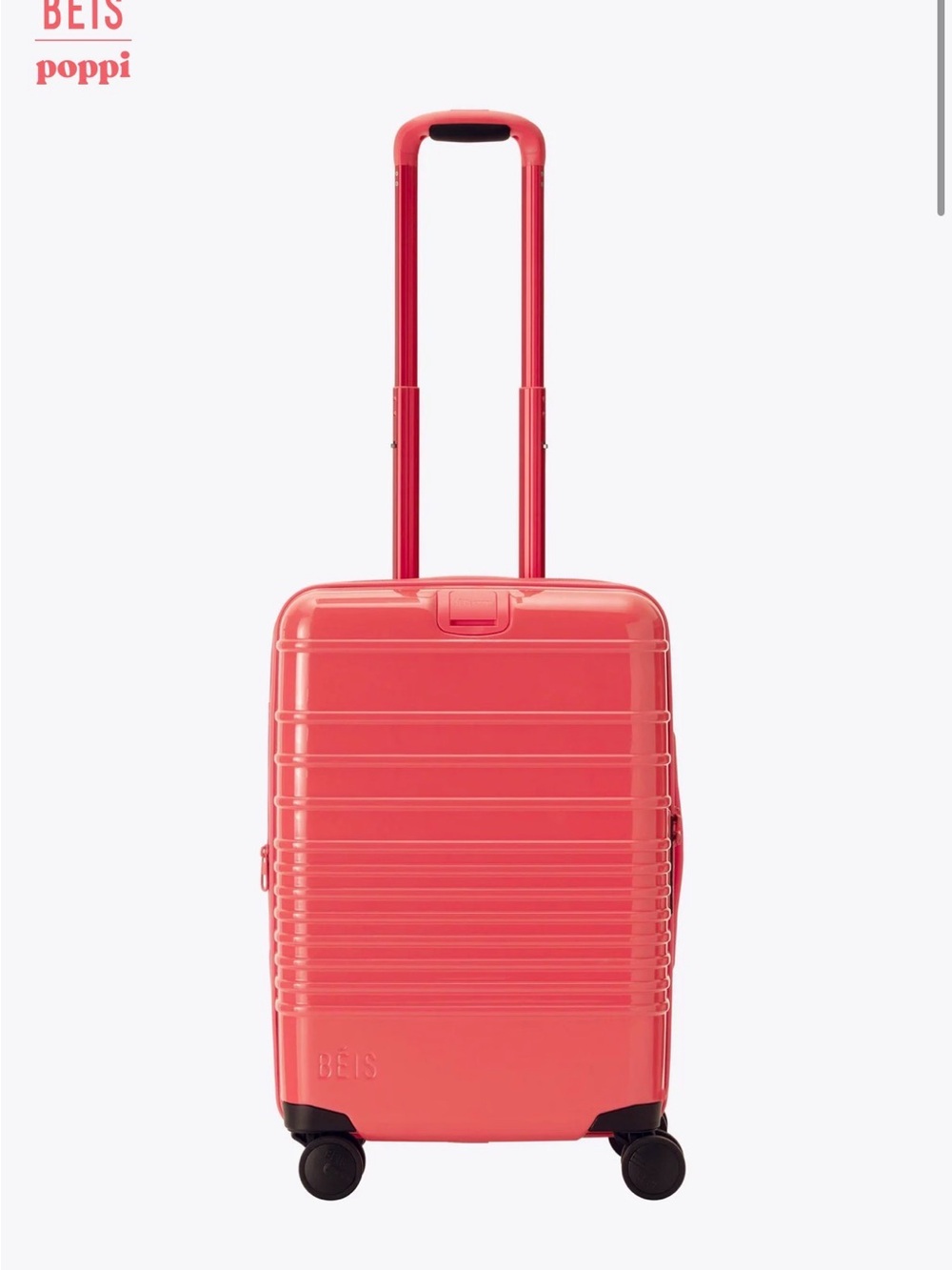 BÉIS Poppi Hard-Shell Carry-On in Coral Pink Limited Edition Fruit Punch - Picture 2 of 2